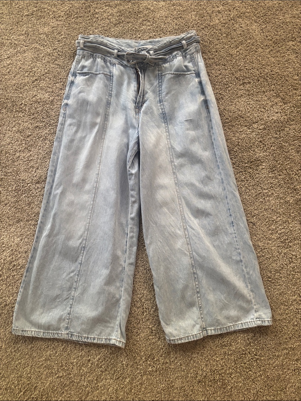 Kensie Light Blue High-Rise Wide Leg Jeans